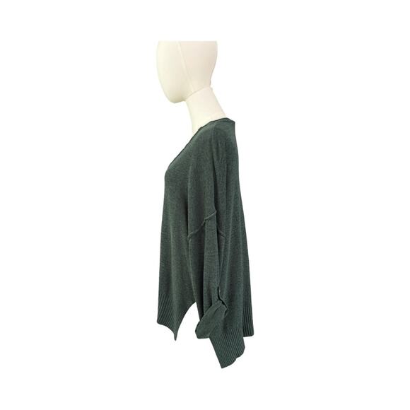 She + Sky Green Knit Henley Loose Knit Pullover Sweater Women’s Size Large - Picture 3 of 7